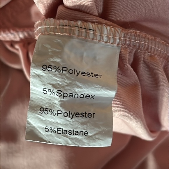 NWOT Pink Ruched Dress Summer Wrap V Neck Casual Bodycon Tie Bow Ruffle Dress - Picture 14 of 15